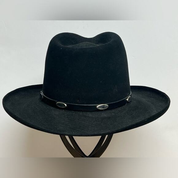 Vtg John B Stetson 4x Beaver “F2130 Giant” Cowboy Hat F2063 4-Inch Brim Sz 6 7/8 - Picture 3 of 11